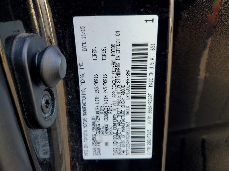 Продажа на аукционе авто 2016 Toyota Tacoma, vin: 5TFCZ5AN7GX011363, номер лота: 99365865
