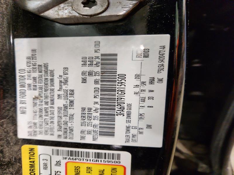 Продажа на аукционе авто 2016 Ford Fusion, vin: 3FA6P0T91GR159500, номер лота: 74331935