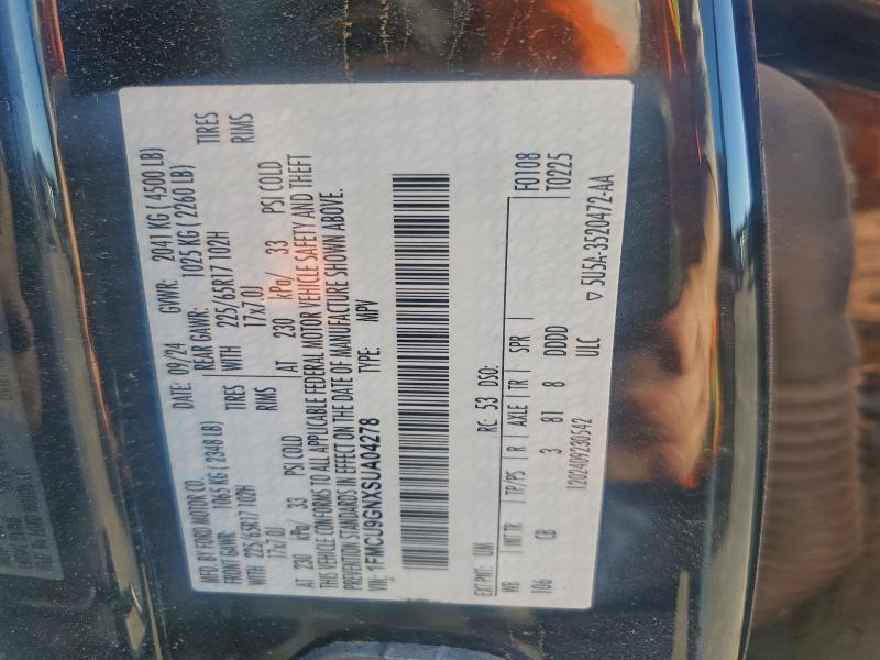 Aukcja sprzedaży 2025 Ford Escape, vin: 1FMCU9GNXSUA04278, numer aukcji: 48285865