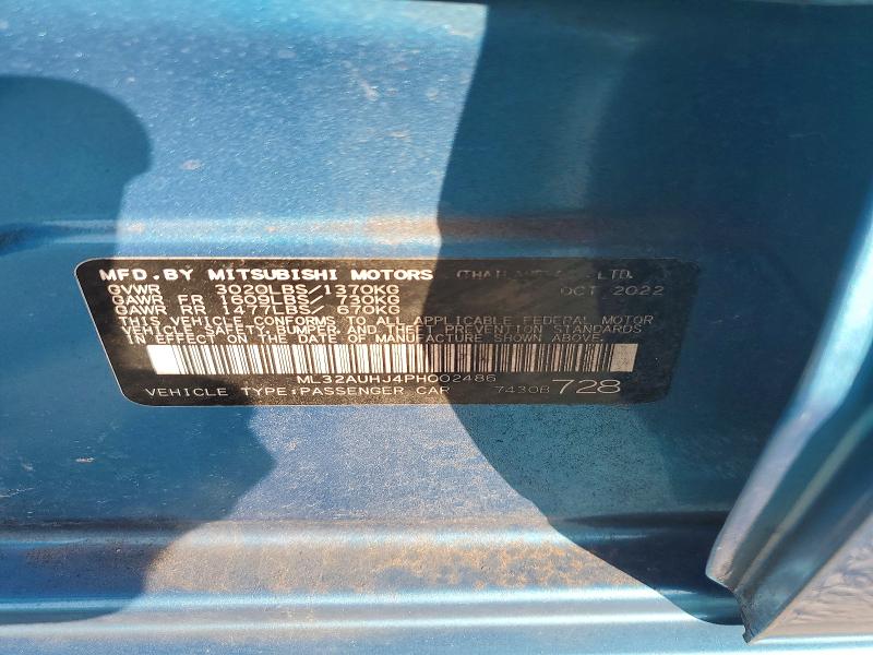 74569465 :رقم المزاد ، ML32AUHJ4PH002486 vin ، 2023 Mitsubishi Mirage مزاد بيع