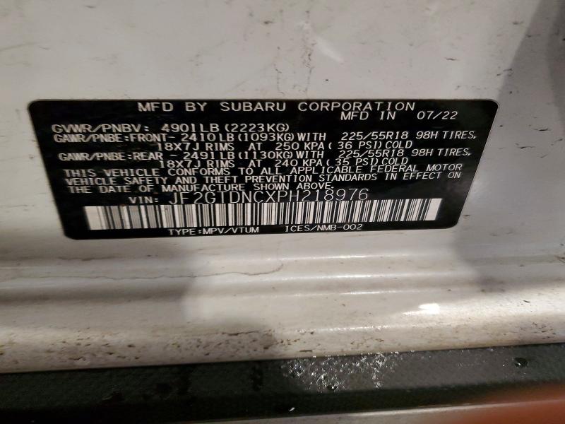 Продажа на аукционе авто 2023 Subaru Crosstrek, vin: JF2GTDNCXPH218976, номер лота: 99857065