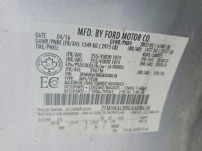 Продажа на аукционе авто 2016 Ford Flex, vin: 2FMHK6C88GBA08658, номер лота: 73427365