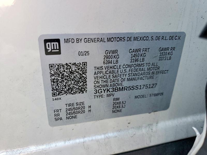 74455975 :رقم المزاد ، 3GYK3BMR5SS175127 vin ، 2025 Cadillac Optiq مزاد بيع