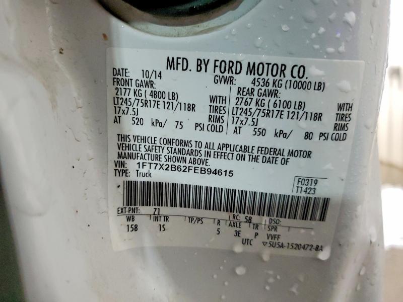 Aukcja sprzedaży 2015 Ford F250, vin: 1FT7X2B62FEB94615, numer aukcji: 74446995