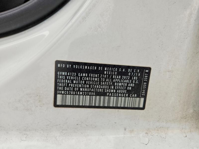 Aukcja sprzedaży 2019 Volkswagen Jetta, vin: 3VWC57BU1KM231896, numer aukcji: 75227955