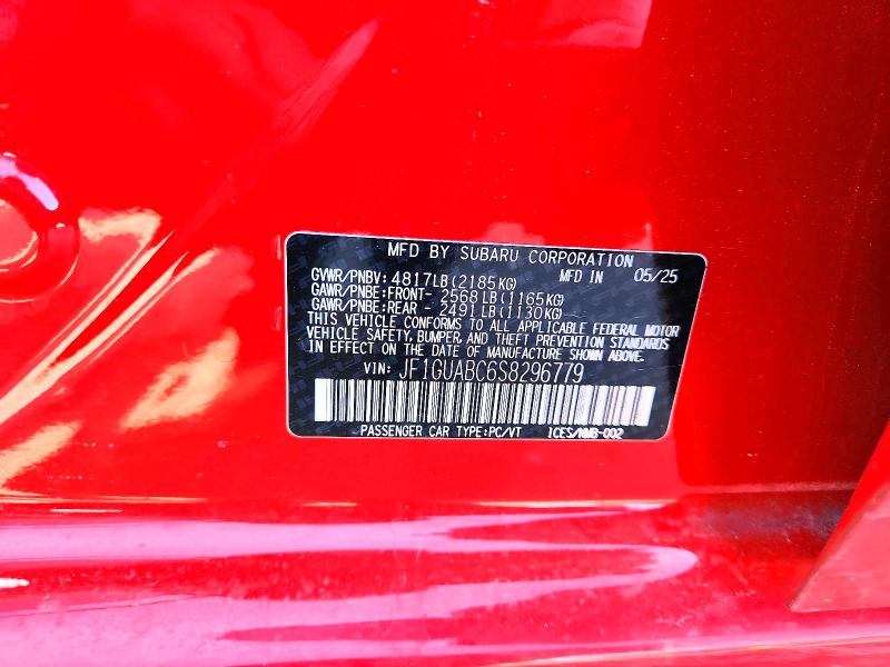 Aukcja sprzedaży 2025 Subaru Impreza, vin: JF1GUABC6S8296779, numer aukcji: 74780115