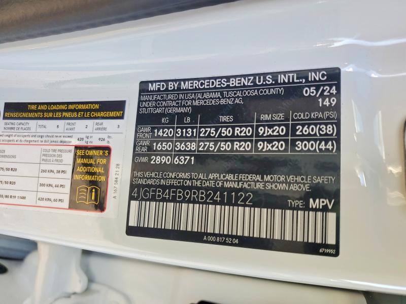 Продаж на аукціоні авто 2024 Mercedes-benz Gle, vin: 4JGFB4FB9RB241122, номер лоту: 73227665