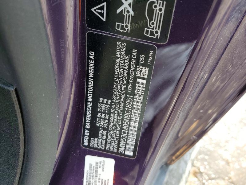 Продаж на аукціоні авто 2022 Bmw Motorrad M240xi, vin: 3MW53CM05N8C18051, номер лоту: 75044785