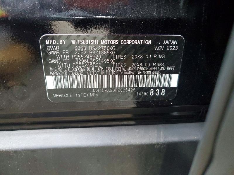 Продаж на аукціоні авто 2024 Mitsubishi Outlander, vin: JA4T5VA98RZ035428, номер лоту: 98026055
