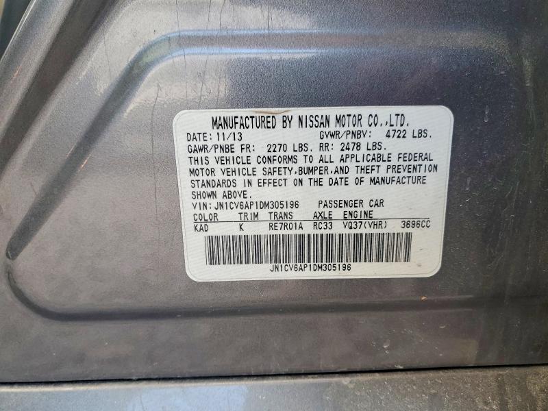 Aukcja sprzedaży 2013 Infiniti G37 Sedan, vin: JN1CV6AP1DM305196, numer aukcji: 74981115