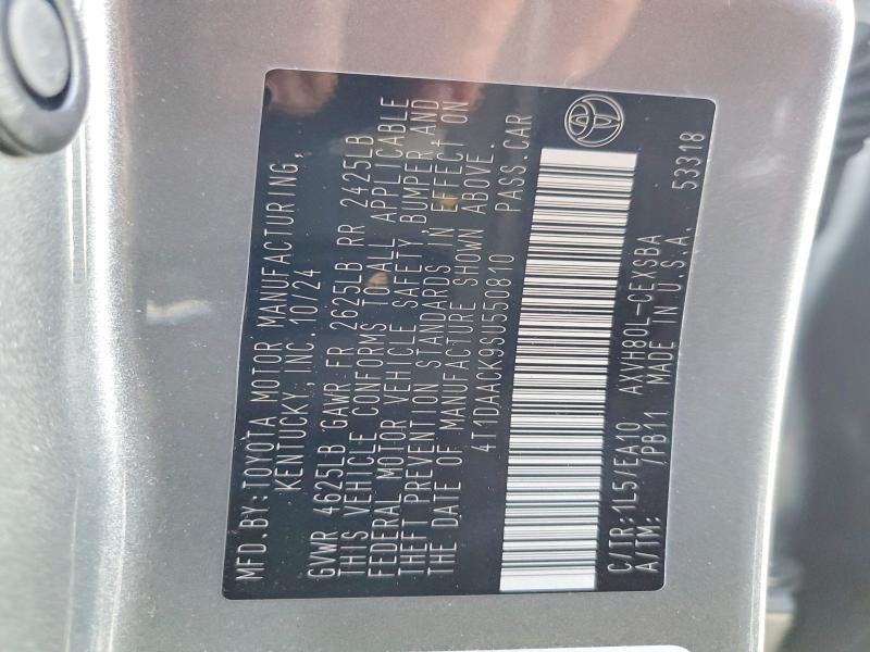 Aukcja sprzedaży 2025 Toyota Camry Xse, vin: 4T1DAACK9SU550810, numer aukcji: 98868895