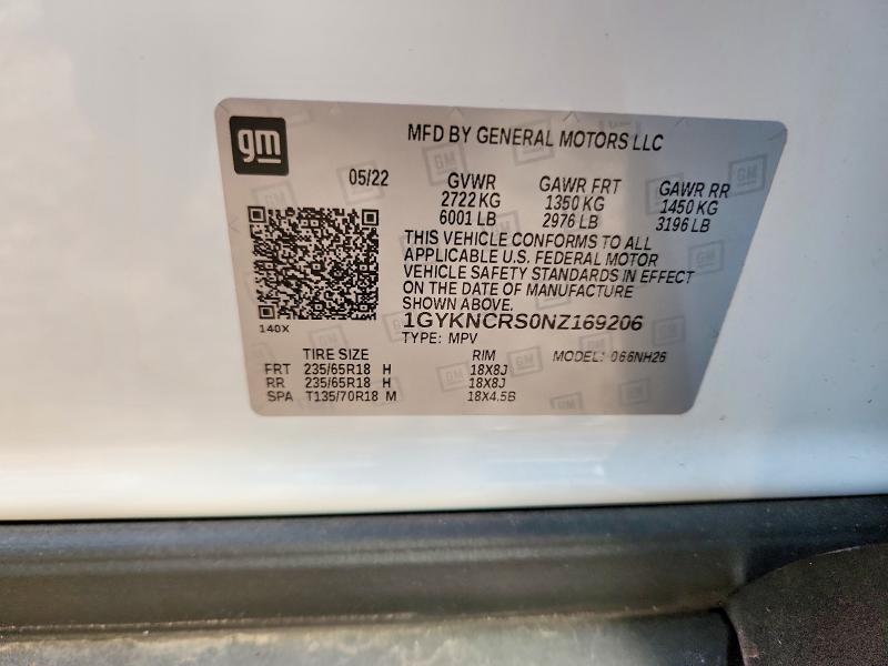 Aukcja sprzedaży 2022 Cadillac Xt5, vin: 1GYKNCRS0NZ169206, numer aukcji: 74346695