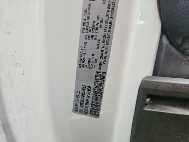 Aukcja sprzedaży 2021 Ram Promaster 3500, vin: 3C6MRVJG4ME568093, numer aukcji: 52058406