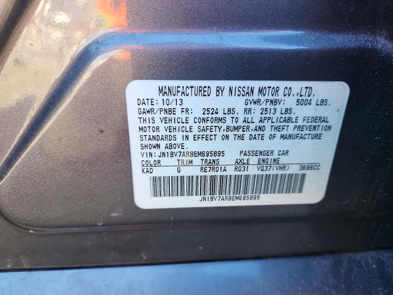 Aukcja sprzedaży 2014 Infiniti Q50 Base, vin: JN1BV7AR8EM695895, numer aukcji: 75479505