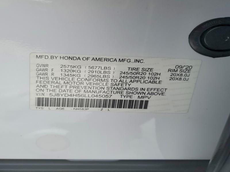 Продажа на аукционе авто 2020 Acura Mdx, vin: 5J8YD4H56LL045057, номер лота: 74157755