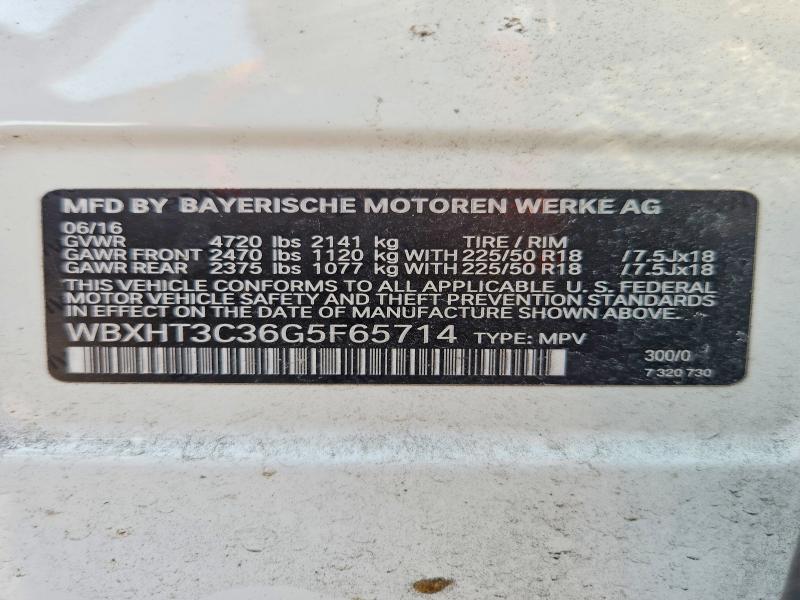 Aukcja sprzedaży 2016 Bmw X1, vin: WBXHT3C36G5F65714, numer aukcji: 98907465
