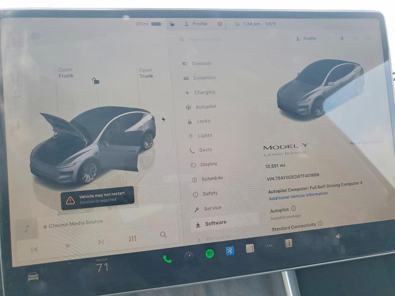 Продажа на аукционе авто 2026 Tesla Model Y, vin: 7SAYGDED6TF401868, номер лота: 74020365