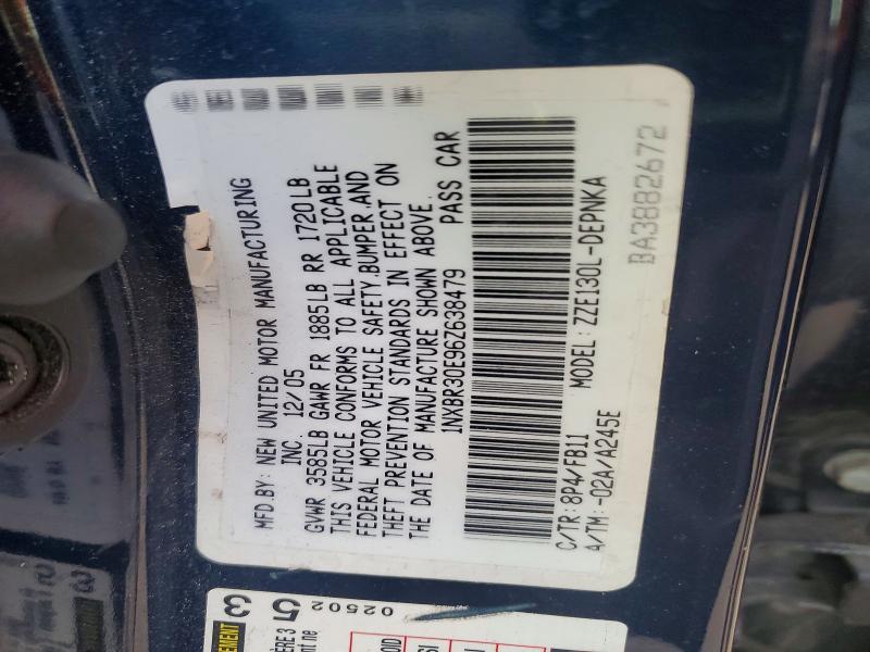 Продаж на аукціоні авто 2006 Toyota Corolla Ce, vin: 1NXBR30E96Z638479, номер лоту: 72606905