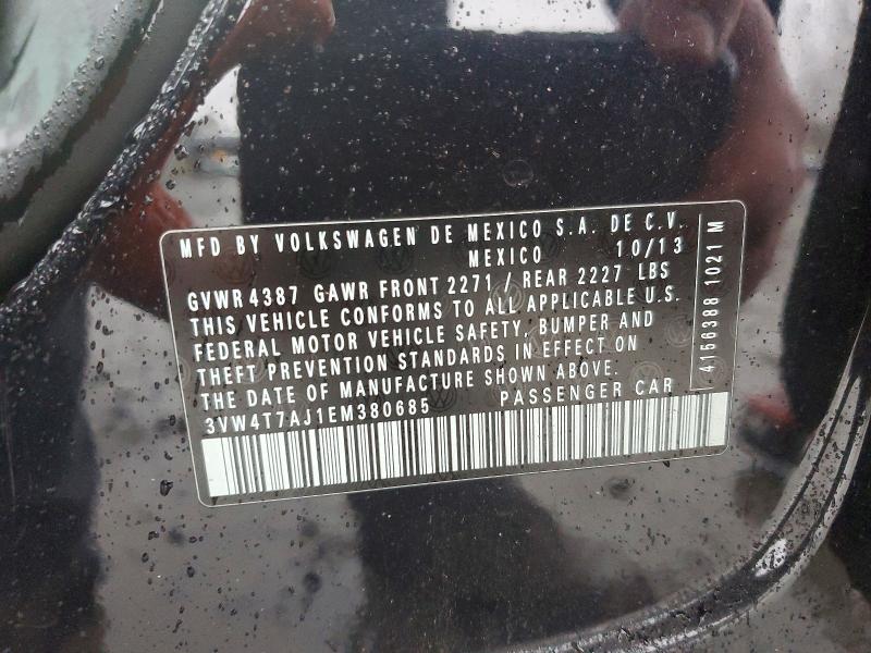98320155 :رقم المزاد ، 3VW4T7AJ1EM380685 vin ، 2014 Volkswagen Jetta مزاد بيع