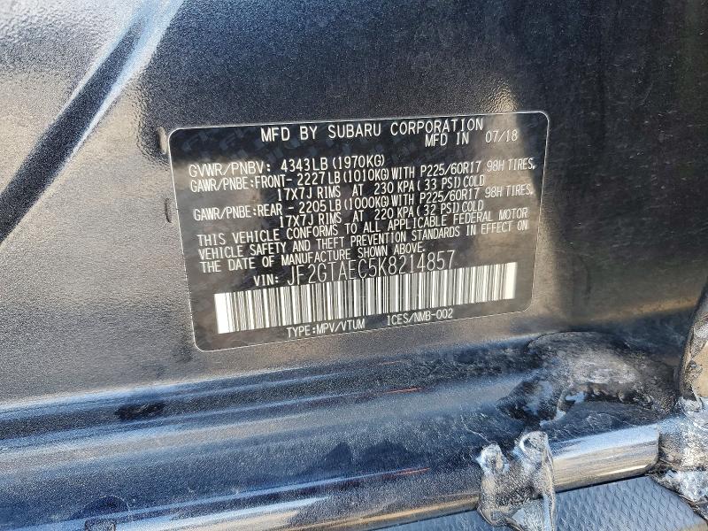 Продаж на аукціоні авто 2019 Subaru Crosstrek, vin: JF2GTAEC5K8214857, номер лоту: 74789545