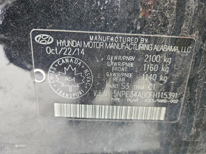 Aukcja sprzedaży 2015 Hyundai Sonata, vin: 5NPE34AB0FH115391, numer aukcji: 73873825