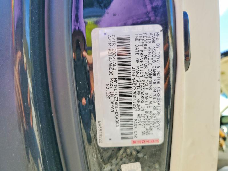 Aukcja sprzedaży 2003 Lexus Sc 430, vin: JTHFN48YX30041297, numer aukcji: 98820435
