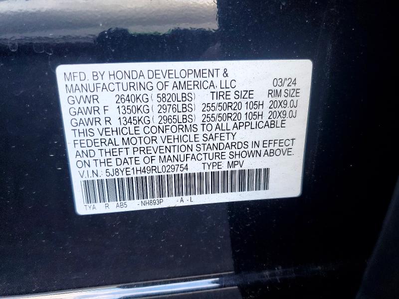 Aukcja sprzedaży 2024 Acura Mdx, vin: 5J8YE1H49RL029754, numer aukcji: 99561705