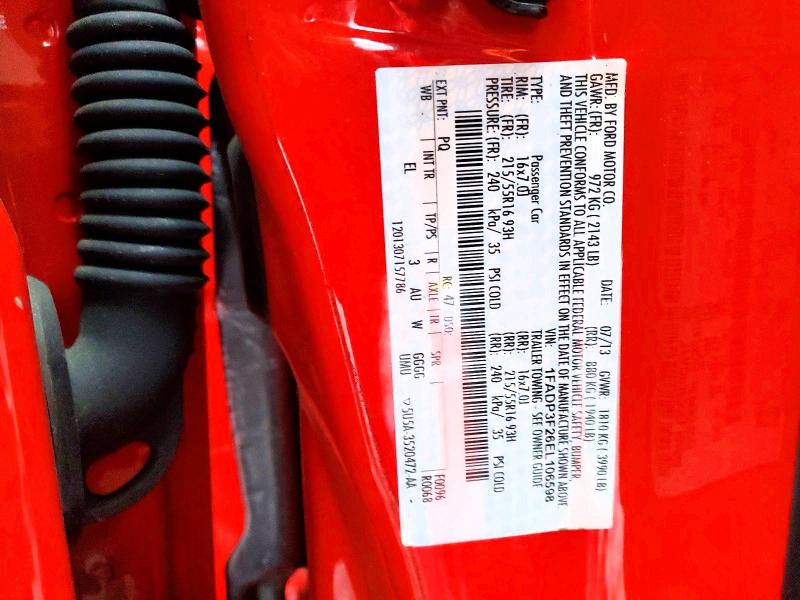 2014 Ford Focus მანქანა იყიდება აუქციონზე, vin: 1FADP3F26EL106598, აუქციონის ნომერი: 99239985