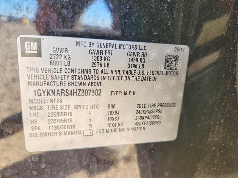 Aukcja sprzedaży 2017 Cadillac Xt5, vin: 1GYKNARS4HZ307502, numer aukcji: 73621435
