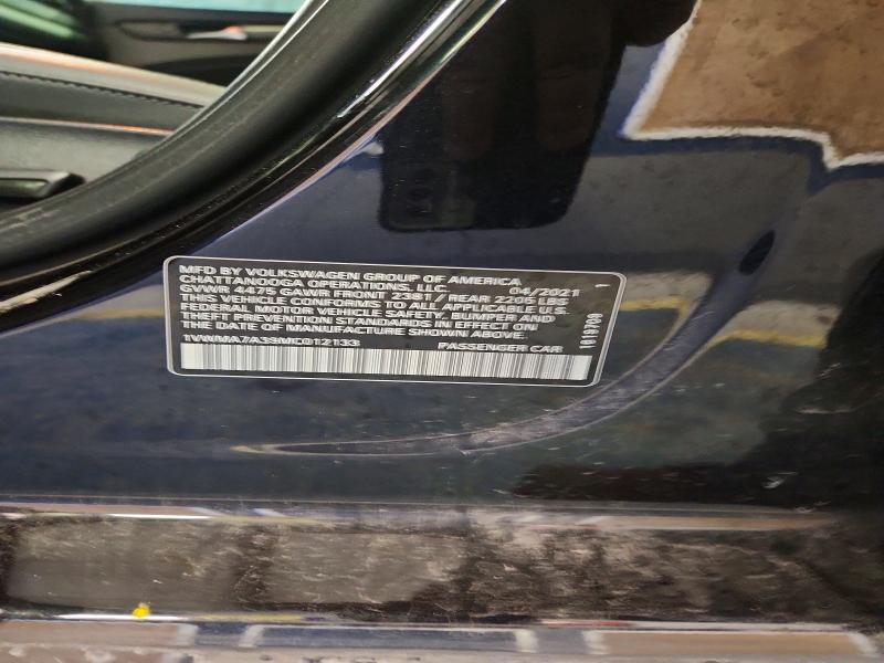 Продаж на аукціоні авто 2021 Volkswagen Passat, vin: 1VWMA7A39MC012133, номер лоту: 72617215