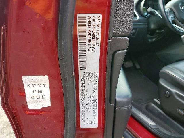 2022 Jeep Grand Cher მანქანა იყიდება აუქციონზე, vin: 1C4RJFBG5NC139242, აუქციონის ნომერი: 75060875