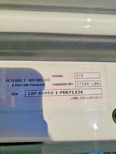 74042045 :رقم المزاد ، 1XPBD49X1PD871236 vin ، 2023 Peterbilt Tractor 579 مزاد بيع