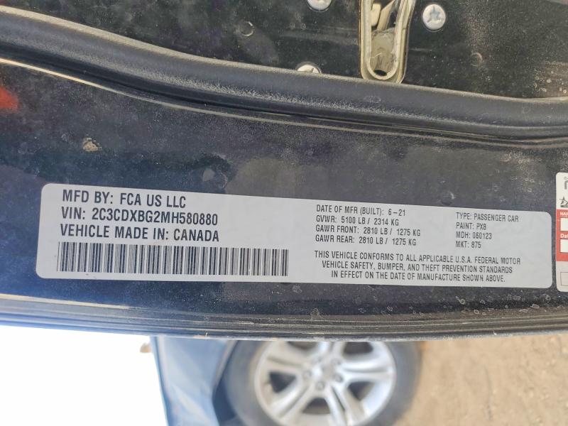 99740155 :رقم المزاد ، 2C3CDXBG2MH580880 vin ، 2021 Dodge Charger مزاد بيع
