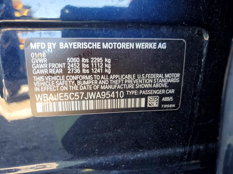 Продаж на аукціоні авто 2018 Bmw 540 I, vin: WBAJE5C57JWA95410, номер лоту: 74637795