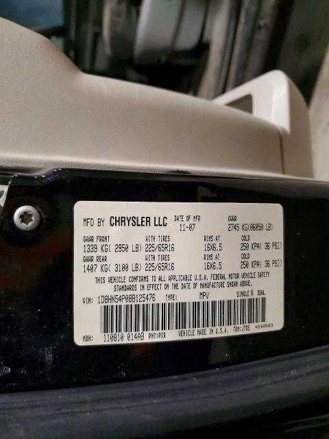 Продажа на аукционе авто 2008 Dodge Grand Caravan, vin: 1D8HN54P08B125476, номер лота: 74479455