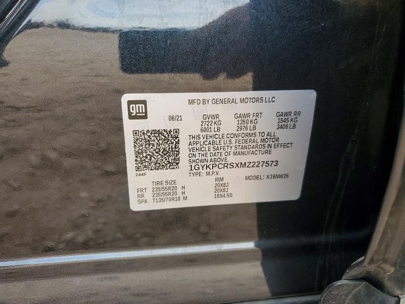 Aukcja sprzedaży 2021 Cadillac Xt6, vin: 1GYKPCRSXMZ227573, numer aukcji: 72957485
