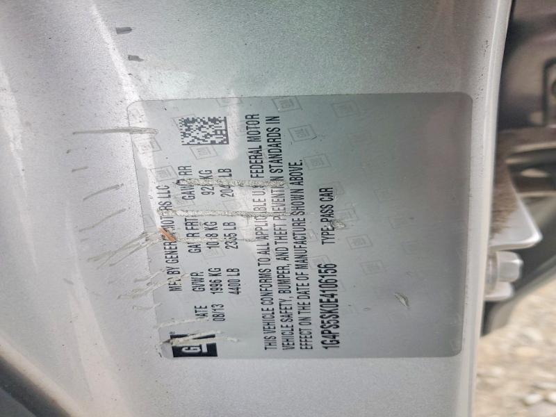 74621205 :رقم المزاد ، 1G4PS5SK0E4106156 vin ، 2014 Buick Verano مزاد بيع