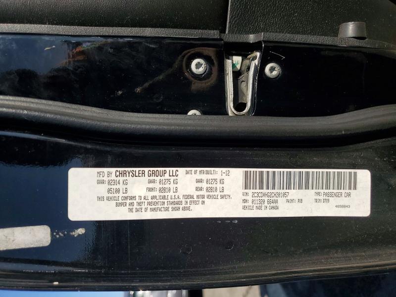 Aukcja sprzedaży 2012 Dodge Charger, vin: 2C3CDXHG2CH201057, numer aukcji: 75675115