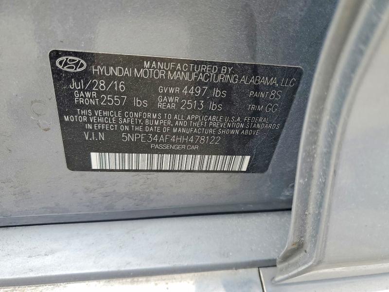 Aukcja sprzedaży 2017 Hyundai Sonata, vin: 5NPE34AF4HH478122, numer aukcji: 75215295