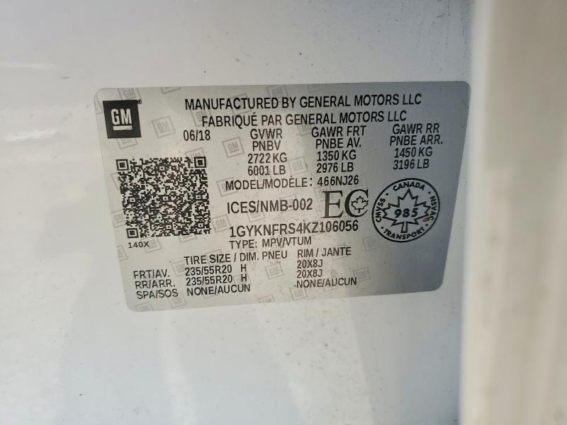 Aukcja sprzedaży 2019 Cadillac Xt5 Premiu, vin: 1GYKNFRS4KZ106056, numer aukcji: 72940605