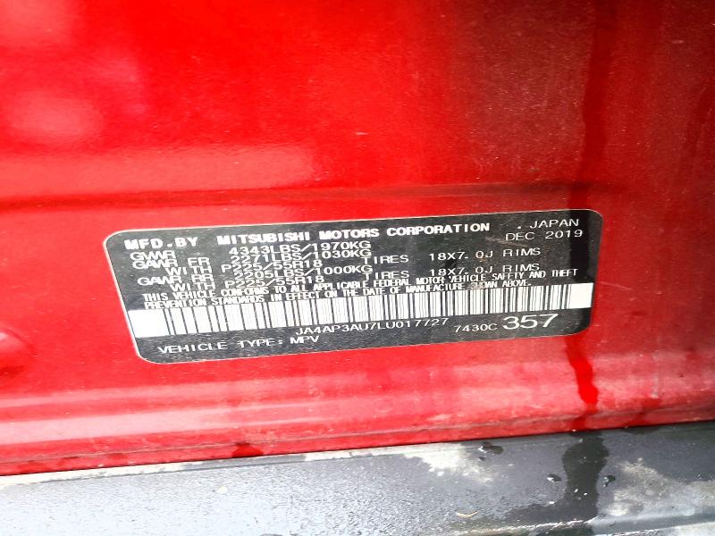 Продаж на аукціоні авто 2020 Mitsubishi Outlander Sport, vin: JA4AP3AU7LU017727, номер лоту: 99680495