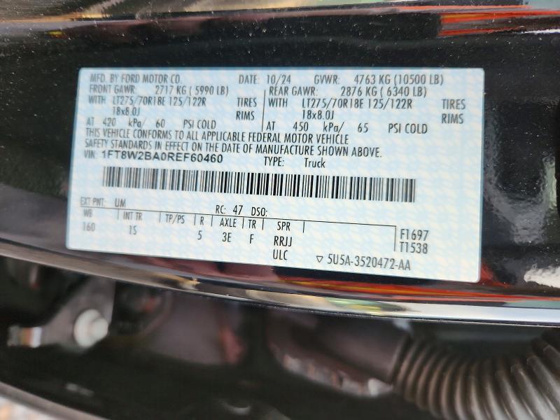 Aukcja sprzedaży 2024 Ford F250, vin: 1FT8W2BA0REF60460, numer aukcji: 95086835
