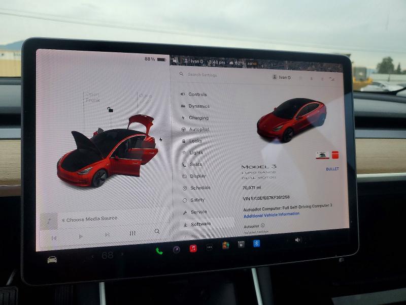 Продаж на аукціоні авто 2019 Tesla Model 3, vin: 5YJ3E1EB7KF361258, номер лоту: 73027505