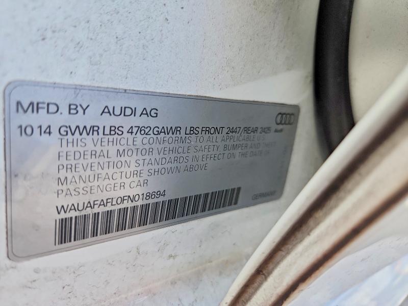 Продажа на аукционе авто 2015 Audi A4, vin: WAUAFAFL0FN018694, номер лота: 99205025