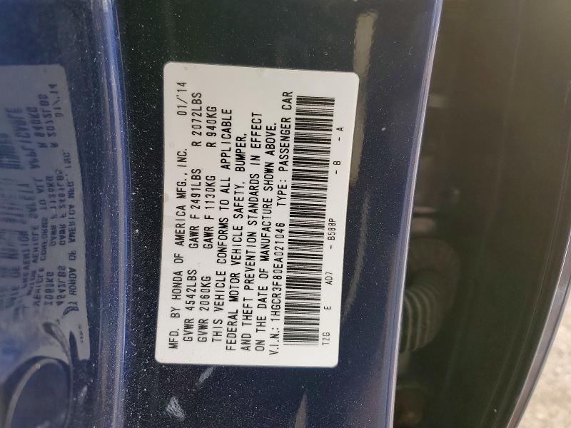 Продаж на аукціоні авто 2014 Honda Accord, vin: 1HGCR3F80EA021046, номер лоту: 73895095
