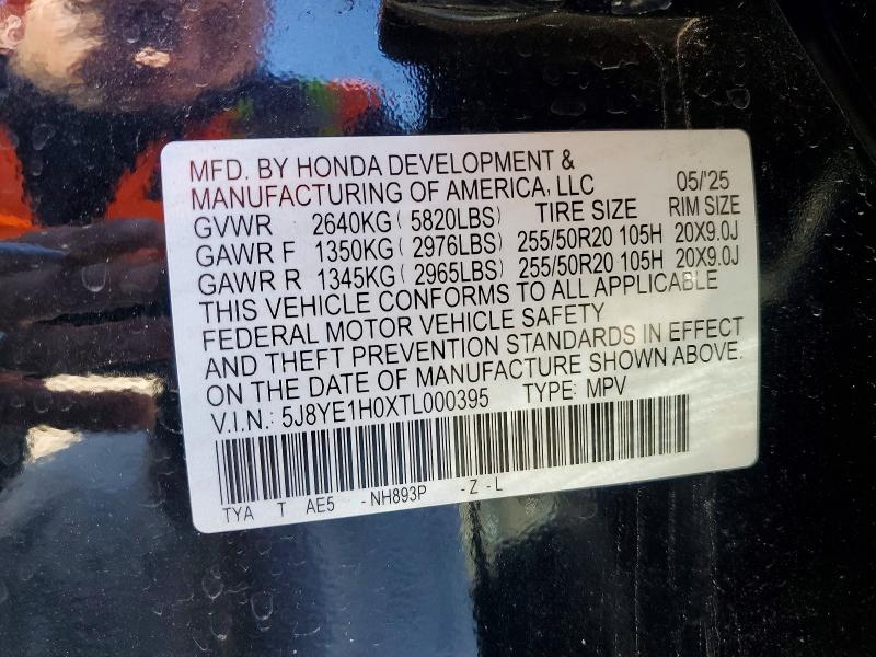 Aukcja sprzedaży 2026 Acura Mdx, vin: 5J8YE1H0XTL000395, numer aukcji: 73300445