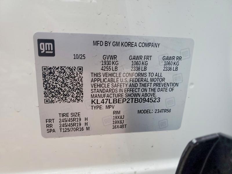 Aukcja sprzedaży 2026 Buick Envista, vin: KL47LBEP2TB094523, numer aukcji: 72176755