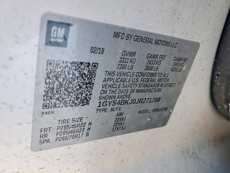 Продажа на аукционе авто 2018 Cadillac Escalade, vin: 1GYS4BKJ0JR271288, номер лота: 74952075