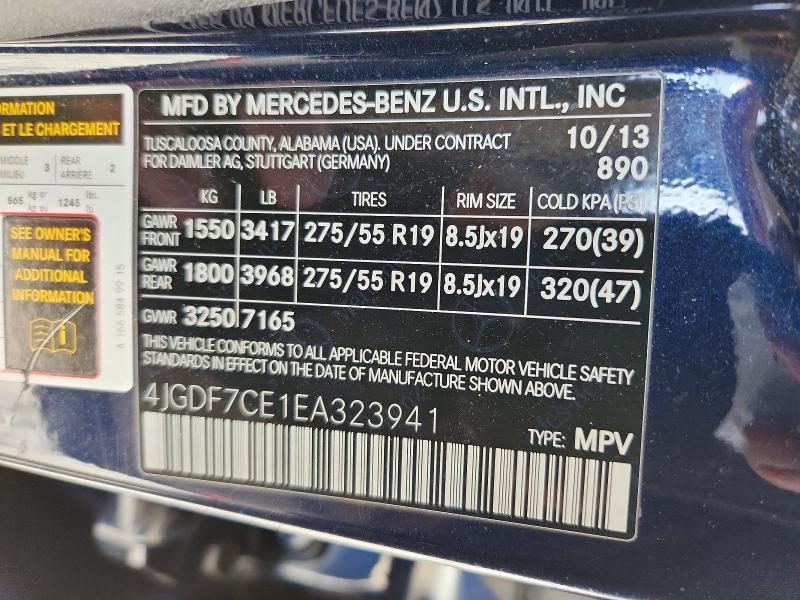 Продаж на аукціоні авто 2014 Mercedes-benz Gl, vin: 4JGDF7CE1EA323941, номер лоту: 98404415