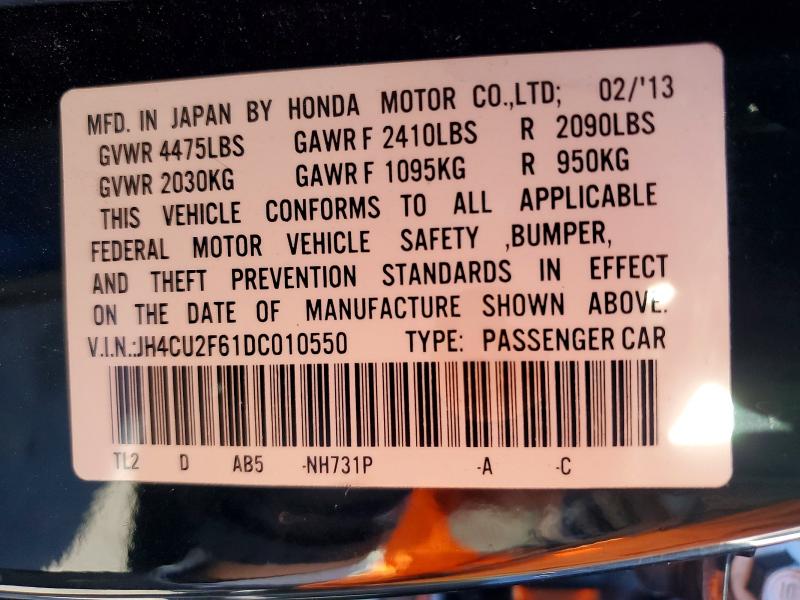 Продажа на аукционе авто 2013 Acura Tsx Tech, vin: JH4CU2F61DC010550, номер лота: 73322975
